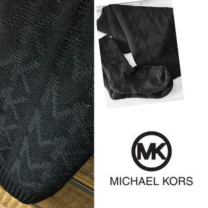Scarf & Sock Set by Michael Kors Black Scarf & a Pair of Cozy Chenille Socks